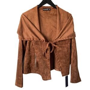 Blank NYC faux suede open front cardigan jacket NEW